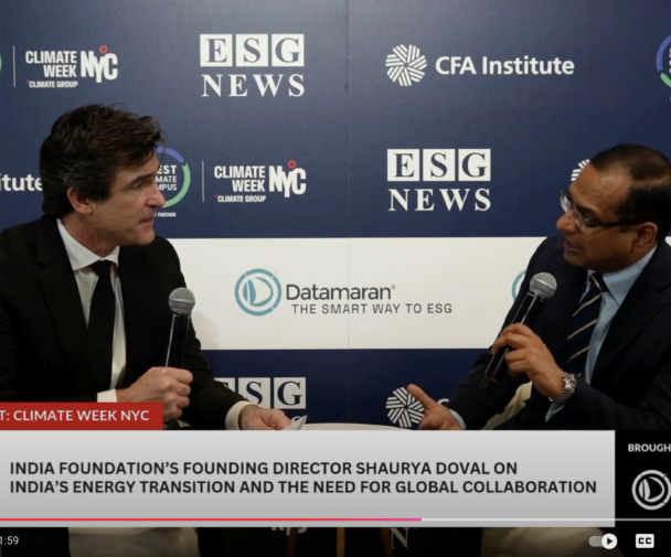 India energy transition Shaurya Doval on esg news